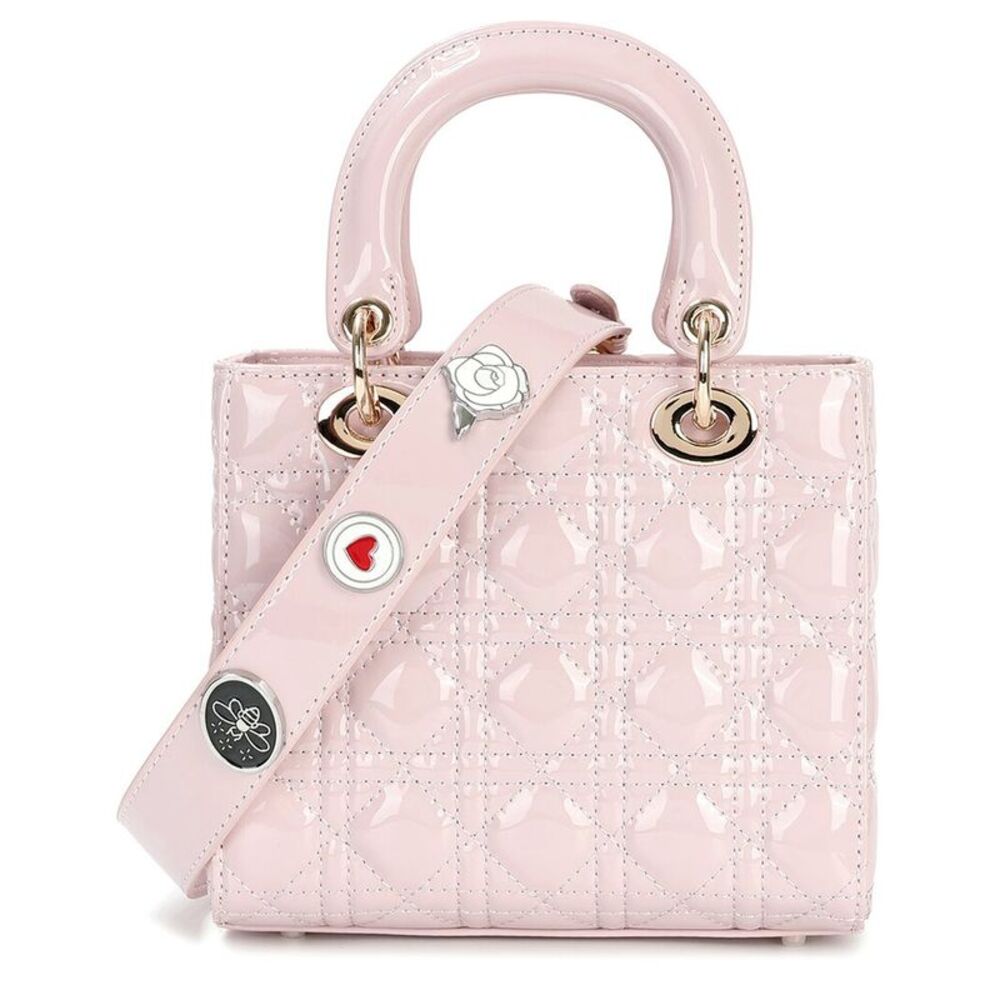 Tiffany & Fred Paris Mini Quilted Patent Satchel, Pink
